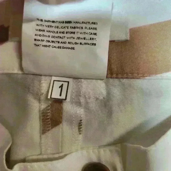 Raquette women's brown zebra print pants wide leg tailored pants size small - Picture 10 of 10